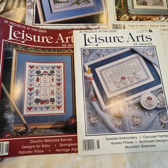Leisure Arts the magazine 14 issues vintage Late 1990's cross stitch/crafts/home - Picture 3 of 8